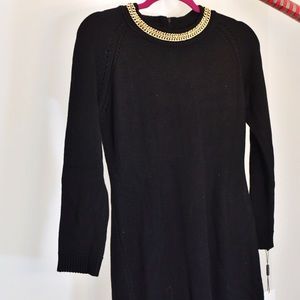 Calvin Klein Sweater Dress with Gold Chain (M)